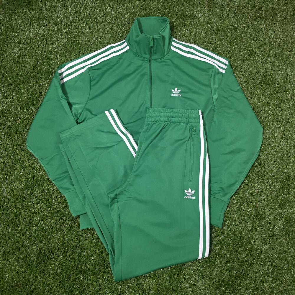 adidas Originals Men's Sz Medium Firebird Track Suit Set JD0183 JD0184 Green New